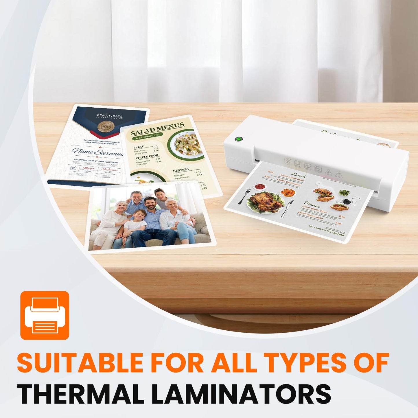 CAREGY Matte Laminating Sheets,100 Pack 9 x 11.5 Inches,3 Mil Thick,Ultra Clear with Matte Finish, Fitted for Letter Size Thermal Laminating Pouches 8.5 x 11