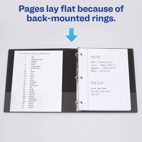 AVERY Economy View Binder 1 Inch Black | Round Rings | Vinyl Material | Holds 175 Papers | Pack of 12