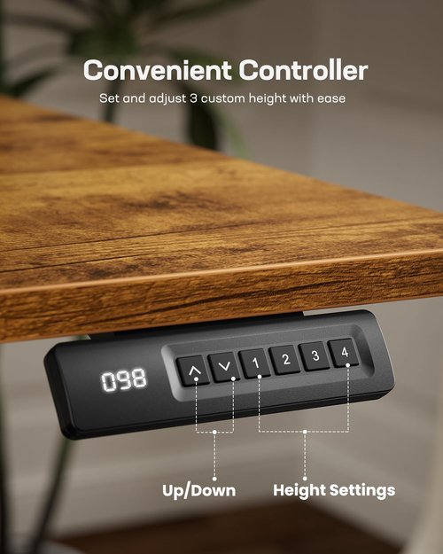Marsail Electric Standing Desk with Sedentary Reminder, 48 * 24 Inch Standing Desk Adjustable Height, Stand up Desk for Home Office Furniture Computer Desk Memory Preset with Headphone Hook