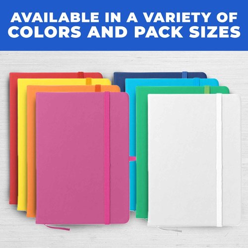 Gifts by Design Set of 10 Journal Notebooks for Women & Men – 80 Pages, Blue – Composition Notebook for Journaling, Writing, Work, Travel, College – Make Custom Designs for Events & Promotions