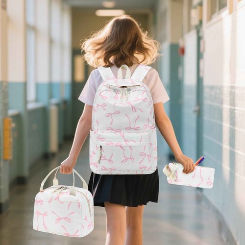 Bluboon Teens Backpack Set Girls School Backpack Lunch Box Pencil Bags Student Bookbags 3 in 1