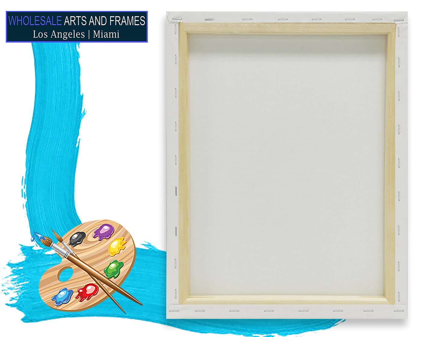 Stretched Canvas for Painting 16x20 20PK 3/4" 10 Oz. 16x20 Canvas Value Pack.Large Stretched Cotton Blank Canvas for Painting. 16 x 20 Canvases Bulk XL Rectangle Universal Triple Primed for Paint&Sip