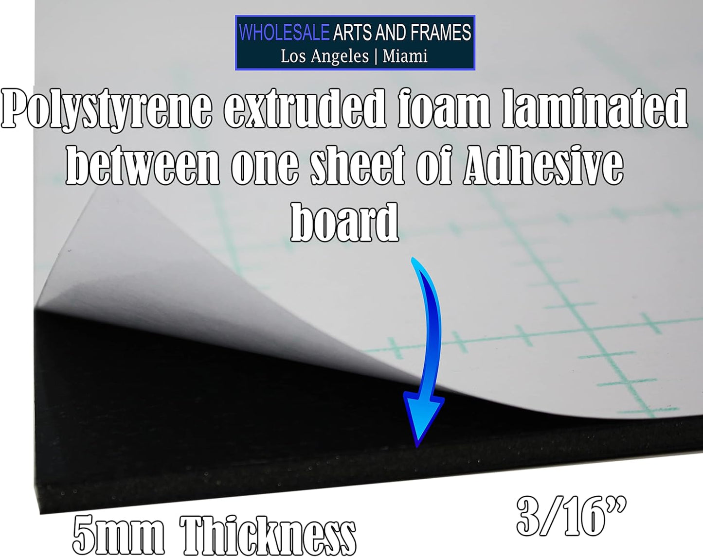 Skiennix Self-Adhesive Foam Board - 30x40 Inches, 25 Pack, Acid-Free, 3/16 Inch Thick, Black