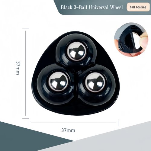 16pcs Metal Mini Swivel Wheels Self-Adhesive Casters 360 Degree Swivel Self-Adhesive Pulley. Suitable for Kitchen Utensils, Home furnishings, etc. (with 3 Steel Balls Style)
