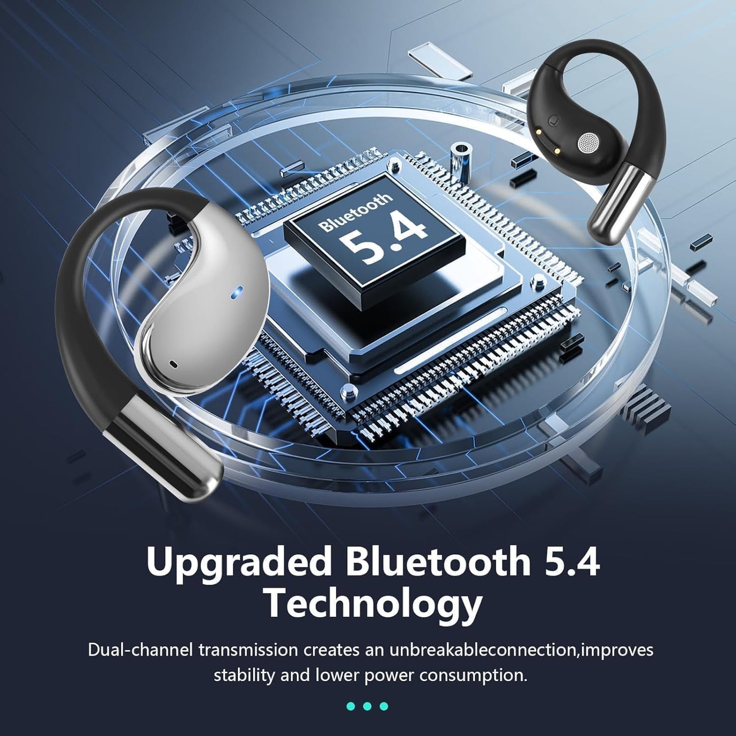 Skiennix AI Translation Earbuds - Real-Time 164 Language Translator | 80H Playtime, Wireless Bluetooth Headphones for Travel & Business - Black