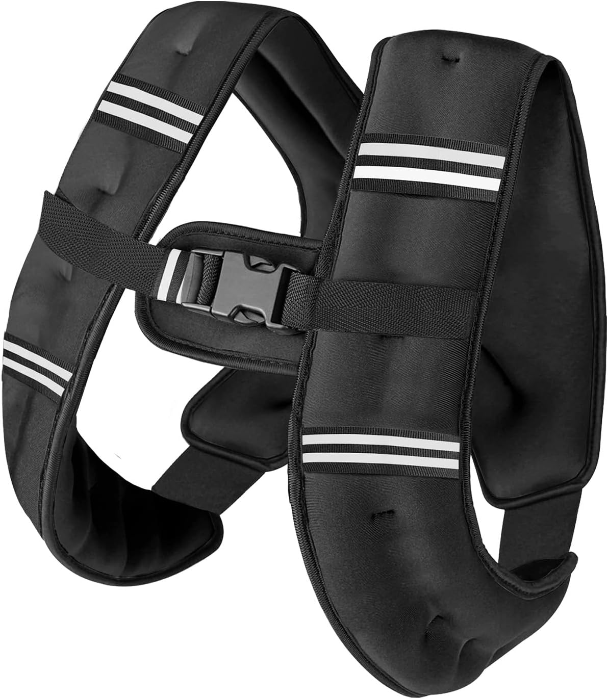 Zikopomi Weighted Vest - Reflective Stripes for Enhanced Workout | 6lb to 30lb Options for Strength Training and Fitness