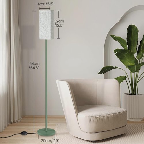 Skiennix 64.6" Floor Lamp - Modern Minimalist Standing Lamp with Foot Switch | Green Finish for Living Room & Office