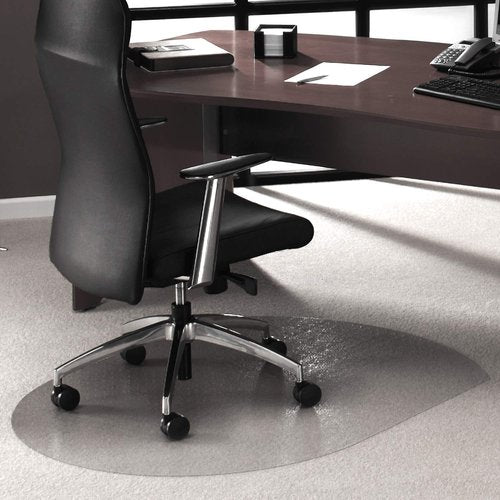 Floortex® Exclusive Ultimat® Polycarbonate Contoured Chair Mat for Carpets up to 1/2" - 39 x 49"