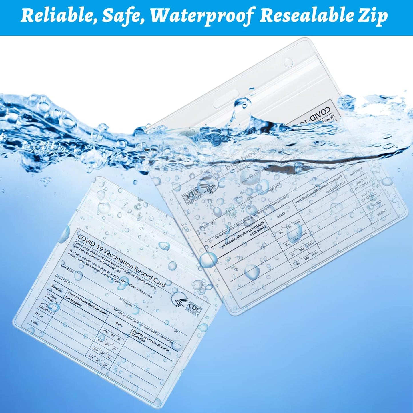 Skiennix ID Card Badge Holder - Heavy Duty Waterproof Design with 2 Retractable Reel | 20 Pack
