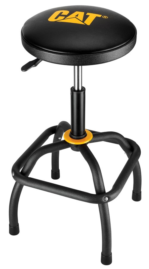 CAT Heavy-Duty Pneumatic Shop Stool, Wrinkle Powder Coat Finish, Black and Yellow - 980815ECE