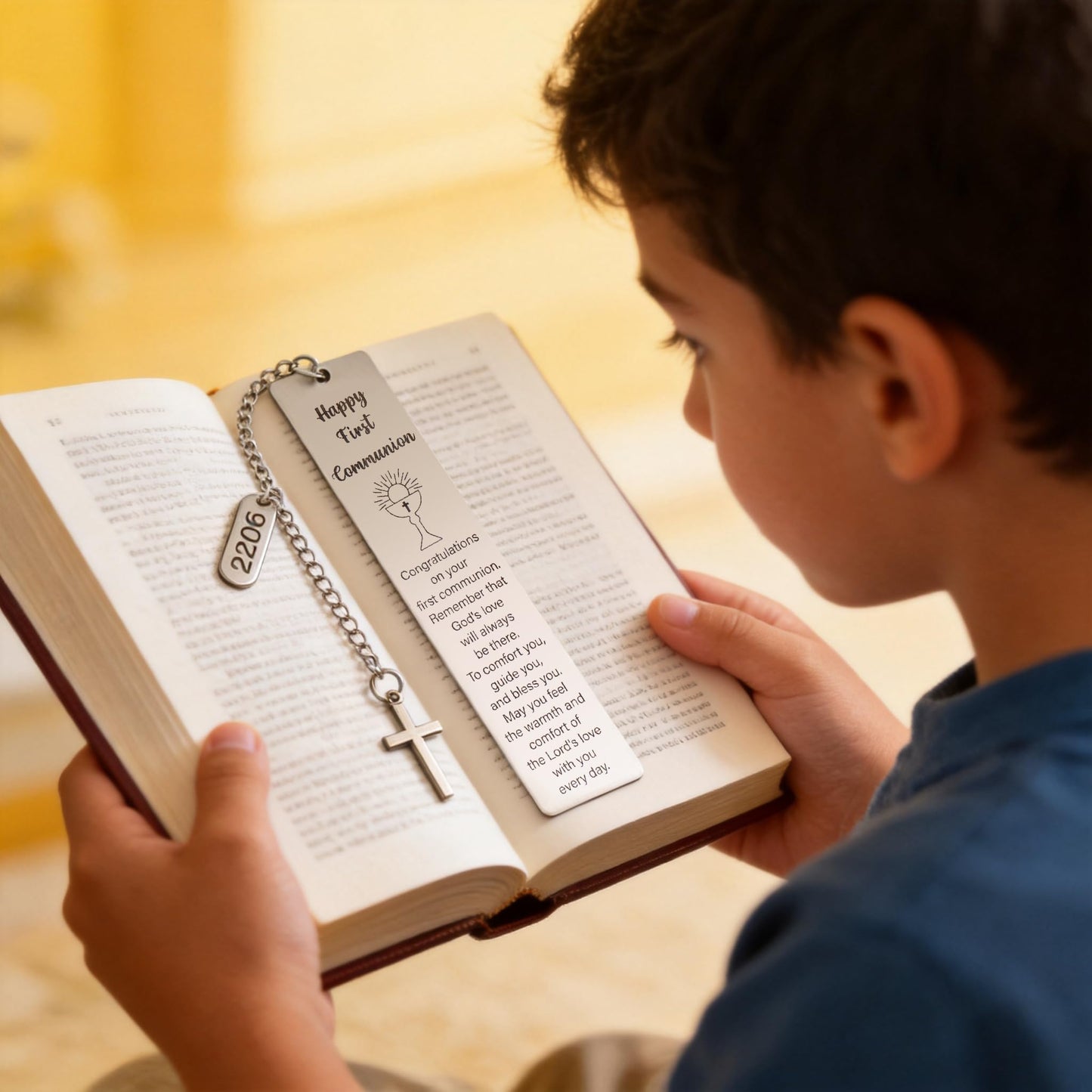 2026 First Communion Gifts for Boys Girls, Best 1st Holy Communion Bookmark for Teen, Catholic Confirmation Gifts for Kids, First Communion Favor, Religious Gift for Him Her Easter