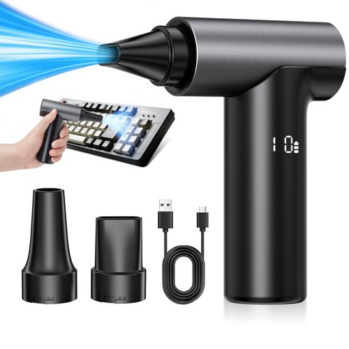 APPS2Car Electric Air Duster Upgraded 11-Speed Fast Charging Mini Compressed Air Duster with Aluminum Alloy Head for Heat Dissipation, Cordless Turbo Blower for Computer, Keyboard, Car, Home, Outdoor