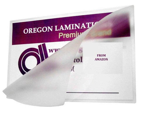 Oregon Lamination Heat Activated Laminating Pouches Half Page Size 7 Mil 2 Sides, 6” x 9” (152mm x 229mm x 175um Thick x 2 Sides) [pk of 100] for up Through 5.75” x 8.75” Size Sheets, Clear Gloss