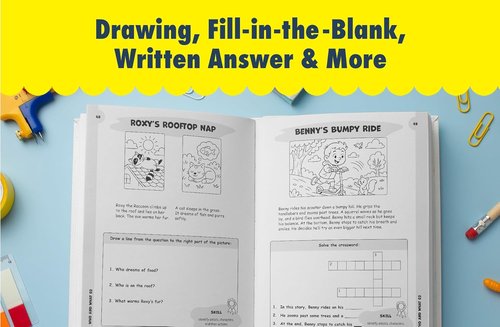 1st Grade Reading Comprehension Workbook by [Brand Name] - 120 Engaging Activities to Boost Skills & Confidence