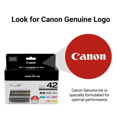 Canon CLI-42 Genuine Eight Color Pack, Compatible with PIXMA PRO-100 Printers