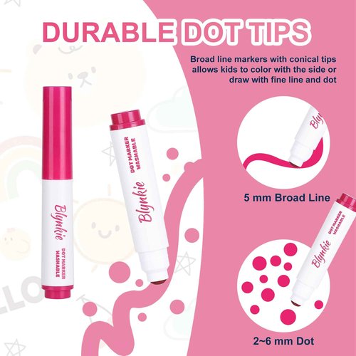 Blynkie Washable Dot Markers Bulk, Pack of 320 with 16 Vibrant Colors, Shimmer Bingo Paint Daubers Supplies for Toddlers Preschool Student, Painting Art and Crafts, Non Toxic Water-Based