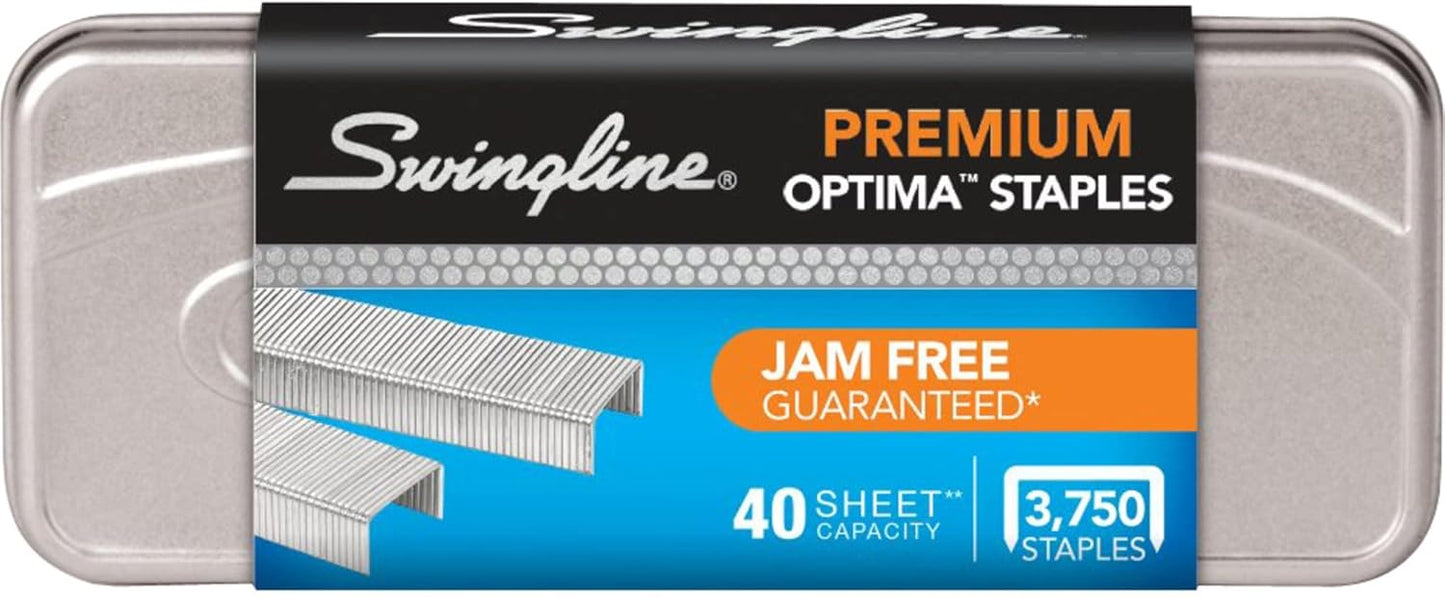 Swingline Premium Staples for Desktop Staplers - Jam-Free, 1/4" Length, 3750 Count (Optima 35556)