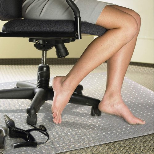 Kuyal Desk Chair Mat - 36'' x 48'' Transparent Rectangle for Carpet | Easy Glide Floor Protection