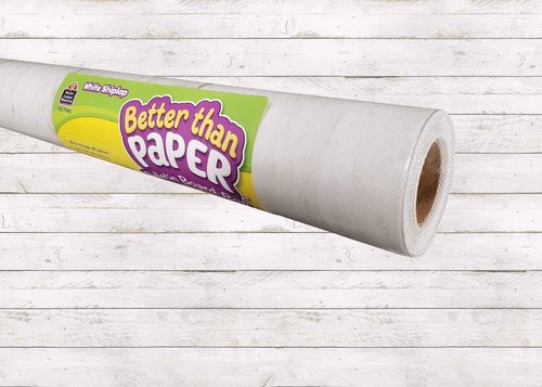 White Shiplap Better Than Paper® Bulletin Board Roll & Black Wood Better Than Paper Bulletin Board Roll
