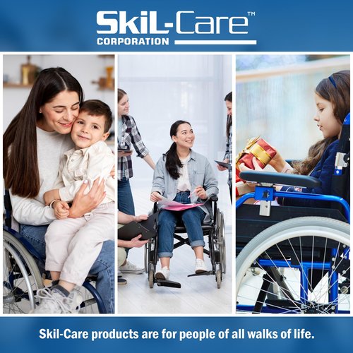 Skil-Care Adjustable Heel-Float Boot, Large/Bariatric Size, 5" Wide, Zero Heel Pressure Relief with Water-Based Gel Insert and Cozy Cloth Lining, Blue, 503154