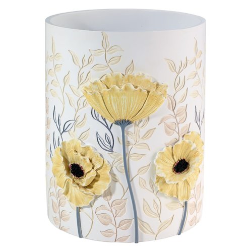 Avanti Linens - Waste Basket, Decorative Trash Can, Chic Home Decor (Marielle Collection)