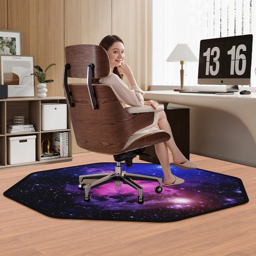 Floor Mat for Office Chair - Office Chair Mat - Chair Mat for Hardwood Floor - Desk & Gaming Chair Protector, Anti-Slip, Easy Clean & Machine Washable (47"×47")
