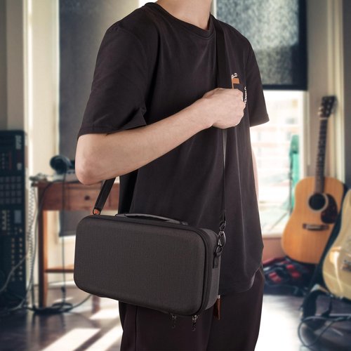 Geekria Audio Interface Carrying Case, Hard Shell Travel Bag Compatible with Universal Audio Apollo Solo/Apollo Solo USB (Dark Gray)