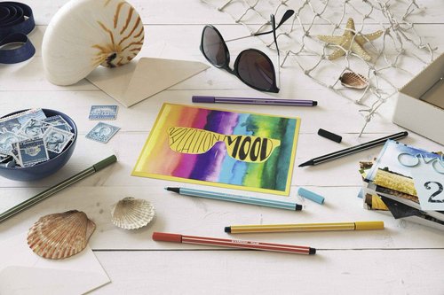 STABILO Premium Felt-Tip Pens Pen 68 - Big Pen Box - Assorted Colours 20pc