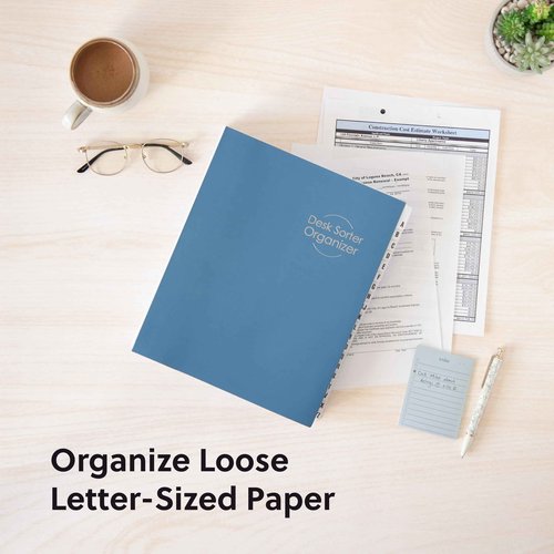 SMEAD Expandable Alphabetic File Sorter Dark Blue | Letter Size | 20 Dividers | Laminated Tabs | Pack of 5