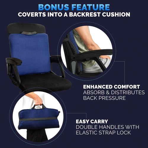 Gel Seat Cushions for Long Sitting- Extra Large & Ultra Thick(2" Inch)- Office Chair Cushion for Pressure Relief, Sciatica, Hip & Back Pain- Car Seat, Wheelchair, Truck Driver Seat - Non-Slip Ties