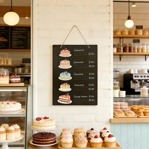 Chalkboard | 12x16 Inch Double-Sided Decorative Sign - Wall Mounted for Home, Office & Restaurant