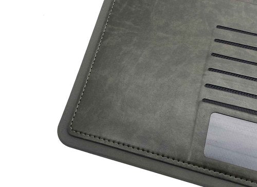 Binder Portfolio Organizer with Color File Folders, Business and Interview Padfolio with 3-Ring Binder, Clipboard (Pack of 2)