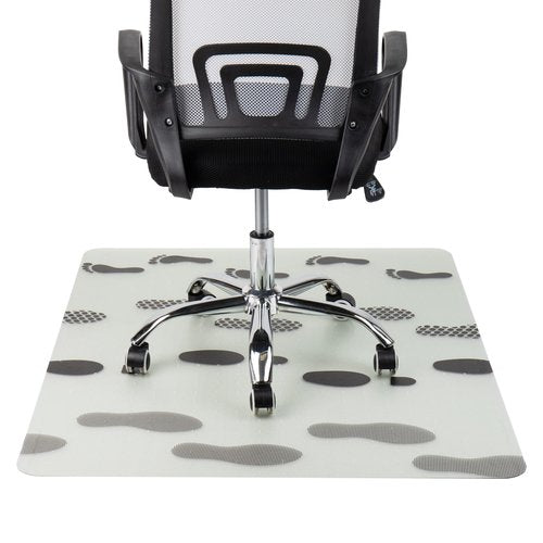 Mind Reader Office Chair Mat for Carpet, Under Desk Protector, Polycarbonate, 35.25" L x 47.25" W x 0.0625" H, Clear with Black Art
