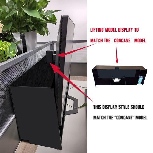 DPYSG_TO External Case for Desktop Monitor - Desk Organizer - Acrylic Organizer for All Small Office Storage Items (Straight Edge, 11 inch)