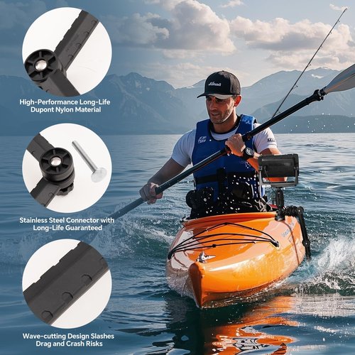 HITORHIKE Universal Fish Finder Mount for Kayak-with Transducer Arm Options,Ball Base,Dual Plates, Fits 9" Electronics,Compatible with Garmin/Lowrance/Humminbird(Basic Mount Pro Set with Arms)