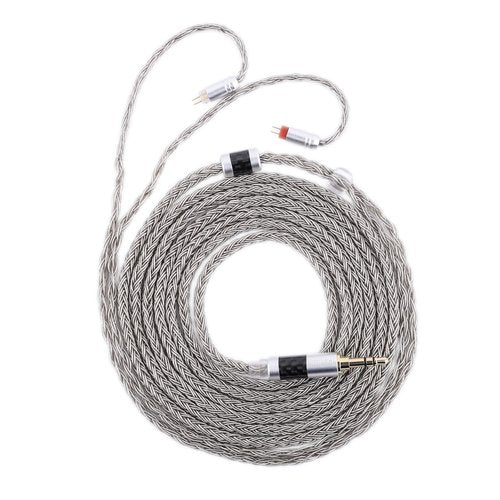 HIFIXAUDIO Tripowin Zonie 2M in Ear Monitor Cable, Long IEM Earphone Cable,16-Core Silver Plated, Upgrade Wire for HiFi Wired Earbuds, Replacement Headphone Cable for Musician (2Pin)
