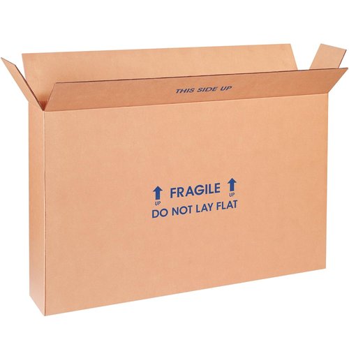 Boxes Fast BF28620FPFOL Flat Screen TV Moving Box - Fits 23-26” TVs | Kraft (Pack of 5)