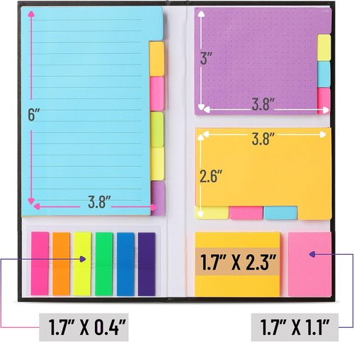 Mr. Pen Sticky Notes Set - 410 Pack of Colorful Planner Dividers & Book Tabs for School & Office