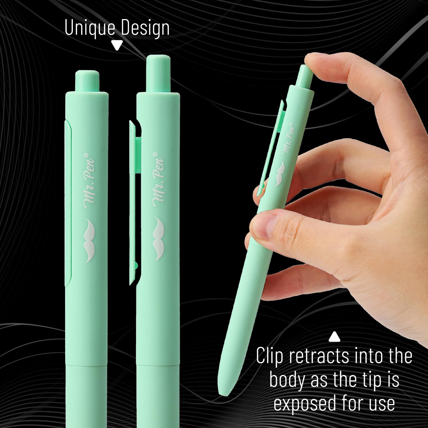 Mr. Pen- Retractable Gel Pens, 10 Pack, Assorted Color Ink