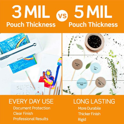 Scotch Thermal Laminating Pouches, 8.9 x 11.4-Inches, 5 mil thick, 100-Pack (TP5854-100) and Scotch PRO Thermal Laminator, 2 Roller System (TL906) Bundle