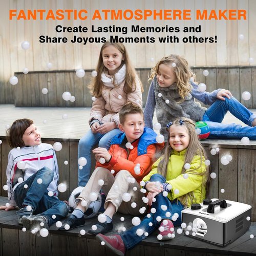 Fog Machine, No Spill Fog Bubble Machine, Portable Smoke Bubble Machine, Bubble Fogger, Bubble Fog Combo Machine for Indoor Outdoor Party Wedding Birthday Photograph Christmas Halloween