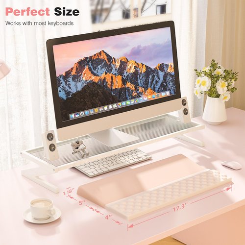 Ospelelf Ergonomic Keyboard Wrist Rest Pad Comfortable Keyboard Stand Riser Holder Pad for Office Gaming