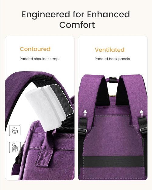 LOVEVOOK Laptop Backpack - Waterproof 17-Inch Travel Bag with Tumbler Holder | Bean Green