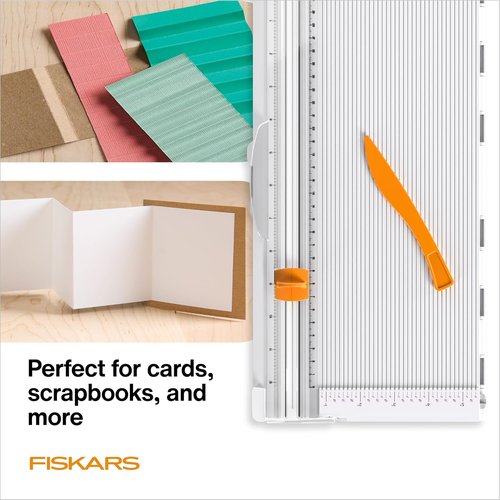 Fiskars Trim & Score Board - 12" TripleTrack System with Integrated Scoring Surface | Portable Folding Design