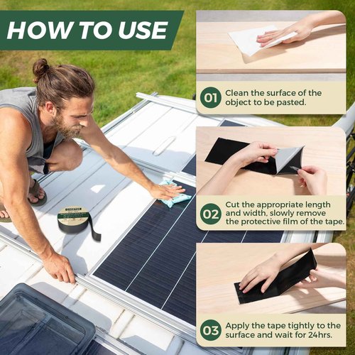 Waterproof Butyl Tape 6in x 66ft Black Joist Tape for Decking, Outdoor Leak Repair Duct Tape All Weather Rubber Butyl Tape for Pipe RV Awning Sail Metal Roof Window Sealing