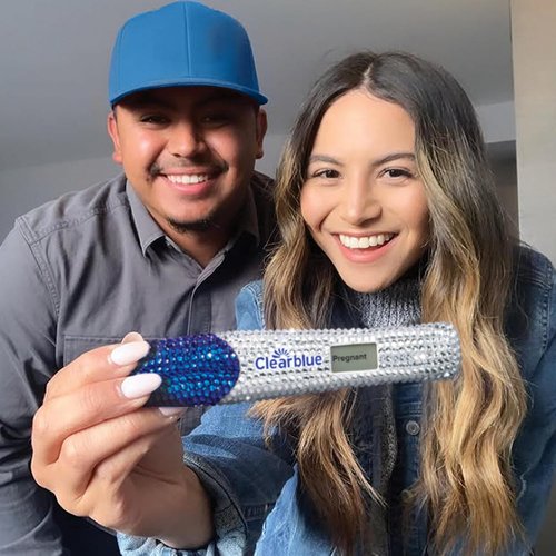 Clearblue Bedazzled Pregnancy Announcement Keepsake Stick - Unique Reminder for Social Media Sharing