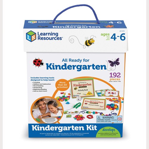 Learning Resources All Ready for Kindergarten Readiness Kit for Kids Ages 4+ Learning Activities for Kids, Kindergartner Prep Materials, Homeschool Supplies