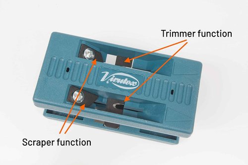 Virutex AU93 Double Edge Manual Banding Trimmer and Scrapper and RC21E Edge Cutter Pack for Professional Finish, Lightweight Tools for Easy Use, No Other Finishing Operations Required