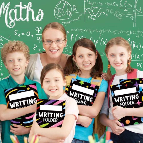Kisston 36 Pcs Writing Folders with Pockets Bulk Writing Process 4 Pocket Folders Classroom Teaching Supplies for Students Teacher Classroom Kids (Colorful)