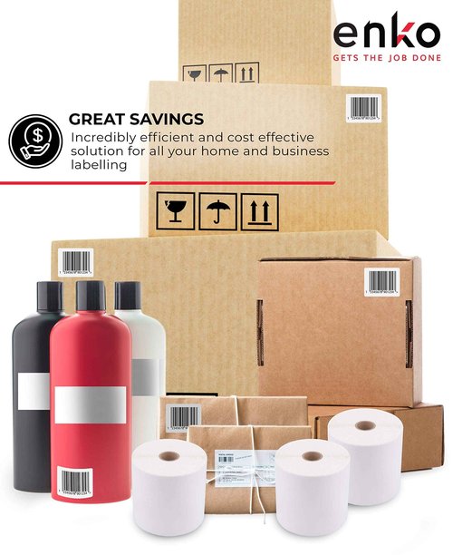enKo (6 Rolls, 2,700 Labels) 4 x 6 Direct Thermal Address & Shipping Labels Compatible for Zebra 2844 ZP-450 ZP-500 ZP-505, Rollo, Eltron, Neatoscan